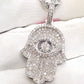 Hip Hop Moissanite Hamsa Pendant  CustomDiamJewel   