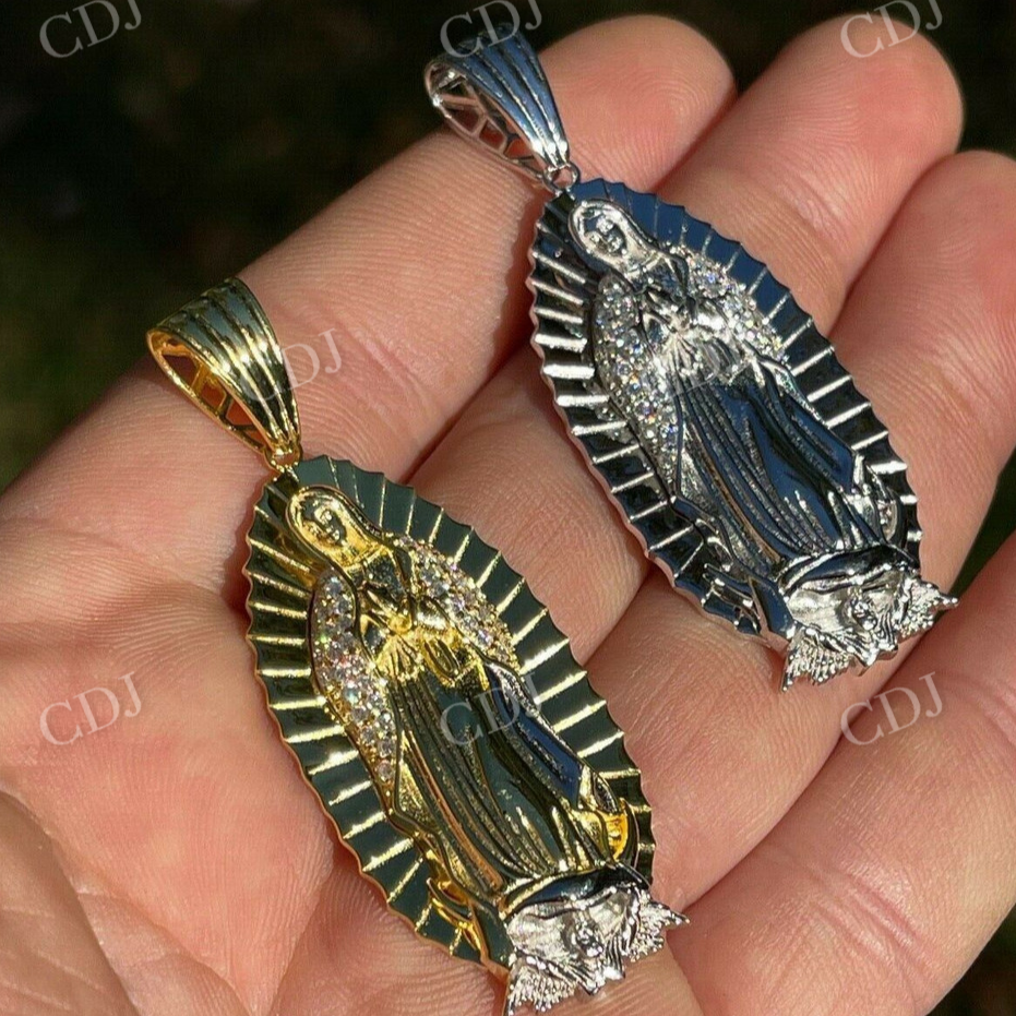 Iced Hip Hop Virgin Mary Mens Pendant  customdiamjewel   