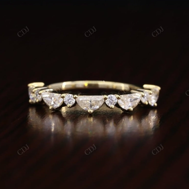 1.06CT Half Moon Cut Natural Diamond Wedding Band  customdiamjewel 10 KT Solid Gold Yellow Gold VVS-EF