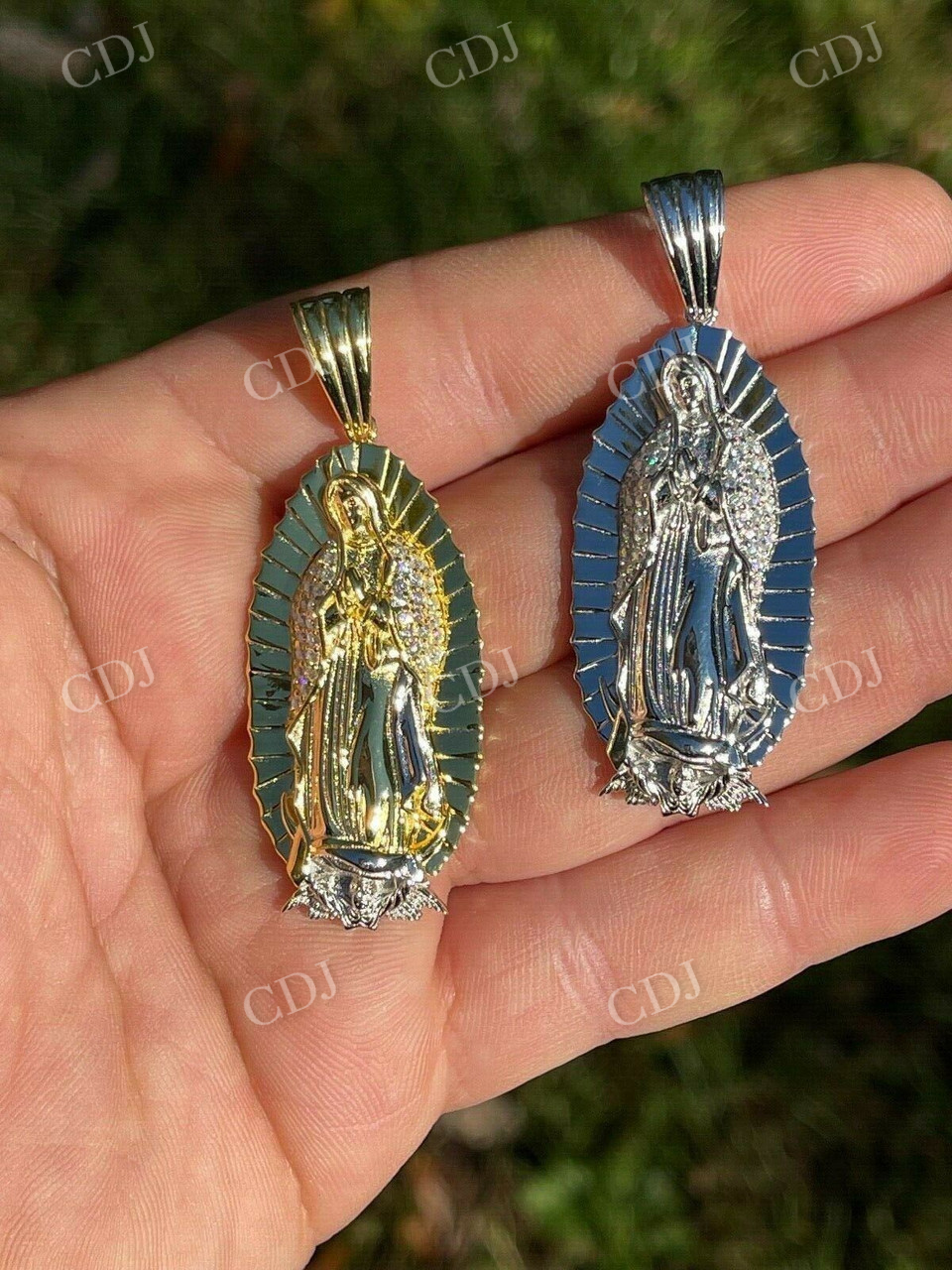 Iced Hip Hop Virgin Mary Mens Pendant  customdiamjewel   