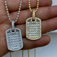 Men's Dog Tag Iced Baguette Diamond Pendant  customdiamjewel   