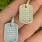 Men's Dog Tag Iced Baguette Diamond Pendant  customdiamjewel   