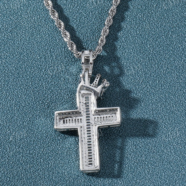 Hip Hop Mossanite Custom Cross Pendant  CustomDiamJewel   