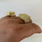 Large Iced 14k Gold Solid Gold Men Diamond Ring  customdiamjewel   