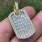 Men's Dog Tag Iced Baguette Diamond Pendant  customdiamjewel   