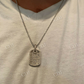 Men's Dog Tag Iced Baguette Diamond Pendant  customdiamjewel   