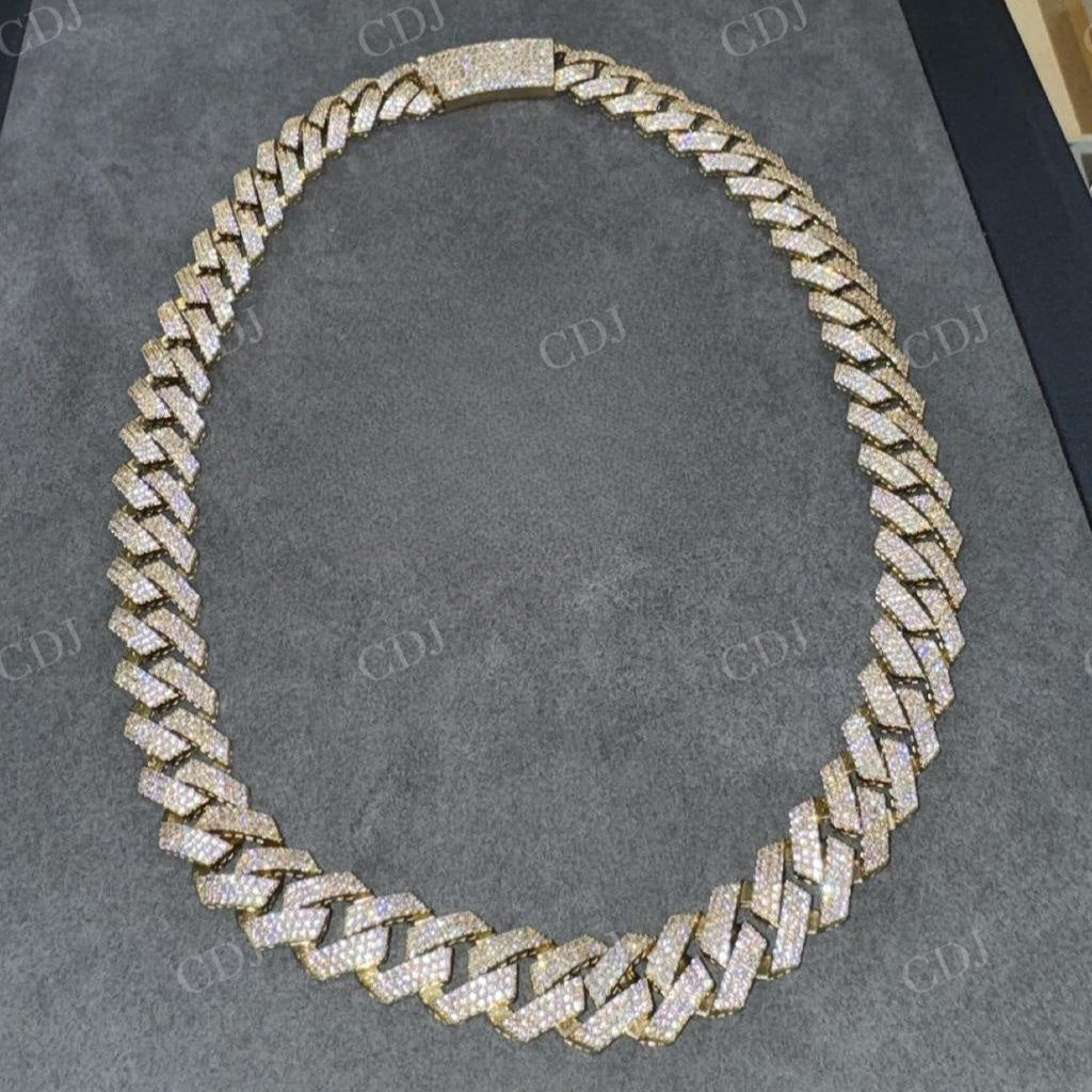 14k Gold Plated Iced Out Cuban Link Chain hip hop jewelry CustomDiamJewel   