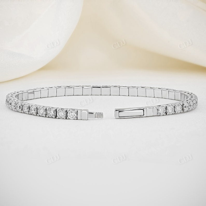 Round Cut Lab Grown Diamond Tennis Bangle Bracelet  customdiamjewel   