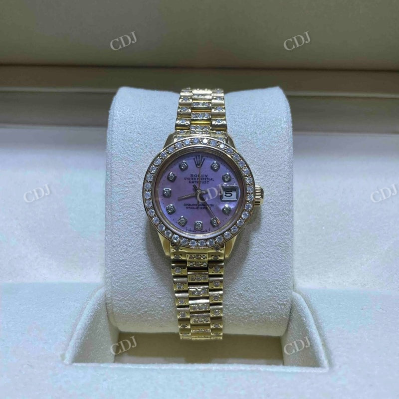 26mm Bust Down Rolex Women Watch  customdiamjewel   