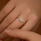 Natural Diamond 14K White Gold Blooming Love Ring Engagement Ring CustomDiamJewel