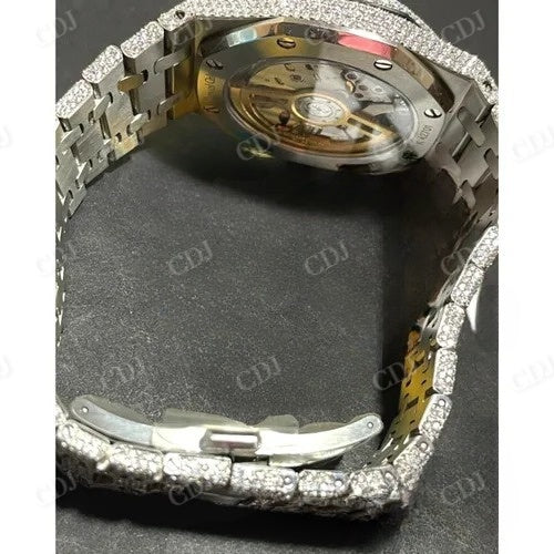 Earth Minded Diamond Hip Hop Watch Iced Out Date Just Watch Swiss Automatic Movement Watch  Wholesale Price  customdiamjewel   