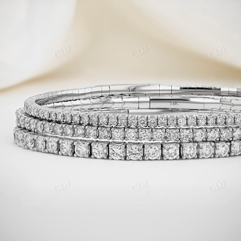 Round Cut Lab Grown Diamond Tennis Bangle Bracelet  customdiamjewel   