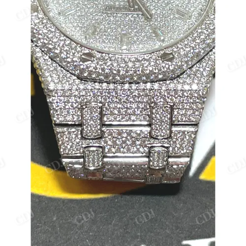 Earth Minded Diamond Hip Hop Watch Iced Out Date Just Watch Swiss Automatic Movement Watch  Wholesale Price  customdiamjewel   