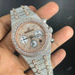 Moissanite Iced Out Hip Hop Watch  customdiamjewel   