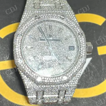 Earth Minded Diamond Hip Hop Watch Iced Out Date Just Watch Swiss Automatic Movement Watch  Wholesale Price  customdiamjewel   