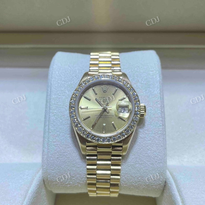 26mm Bust Down Rolex Women Watch  customdiamjewel   