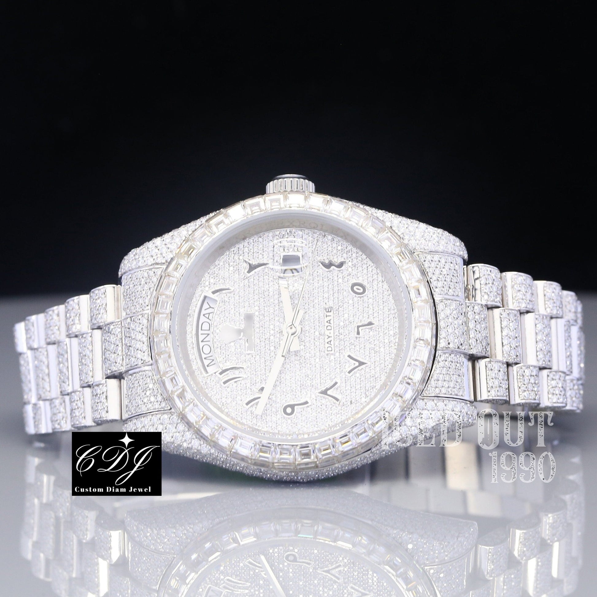 19 CTW (Approx.) Moissanite Luxury Hip Hop Diamond Watches For Rappers  customdiamjewel   