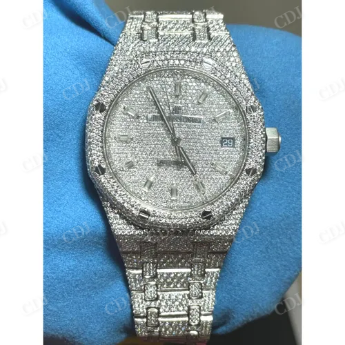 Earth Minded Diamond Hip Hop Watch Iced Out Date Just Watch Swiss Automatic Movement Watch  Wholesale Price  customdiamjewel   