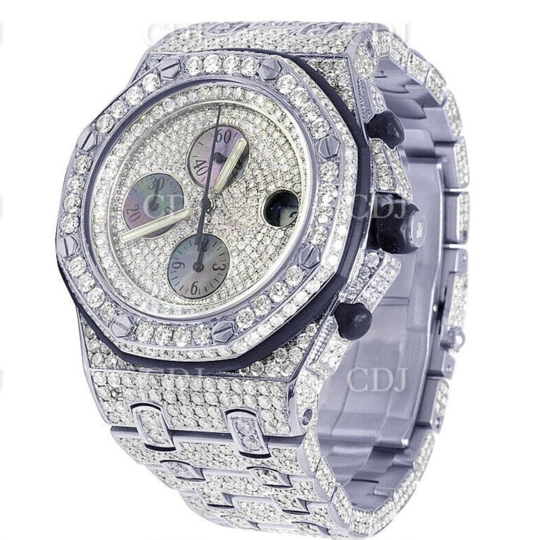 Luxury Iced Out Moissanite Diamond Hip Hop Mechanical Watch GRA Certified Wholesale Diamond Luxury Watch  customdiamjewel   