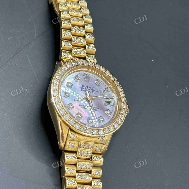 26mm Bust Down Rolex Women Watch  customdiamjewel   