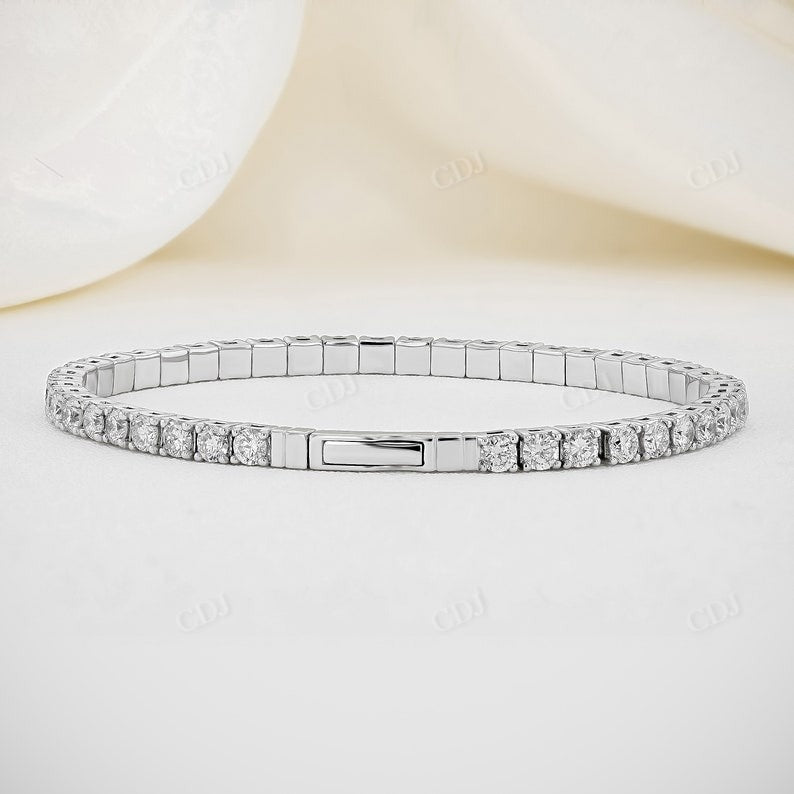 Round Cut Lab Grown Diamond Tennis Bangle Bracelet  customdiamjewel   