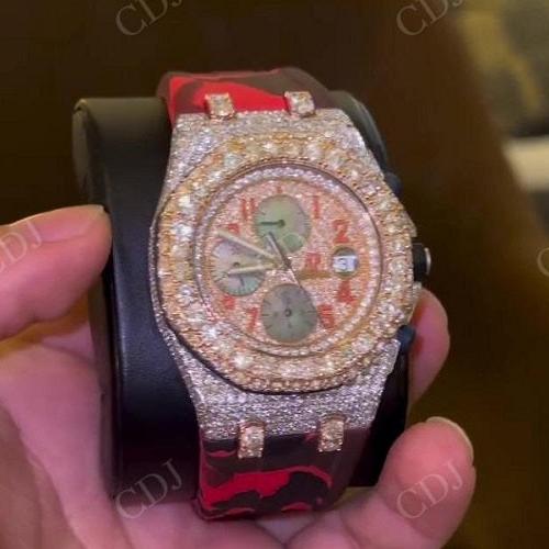 AP Watch Certified Silicon Belt Hip Hop Custom watch hip hop jewelry CustomDiamJewel   