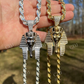 Iced King Tut Egyptian Pharaoh Hip Hop Pendant  customdiamjewel   