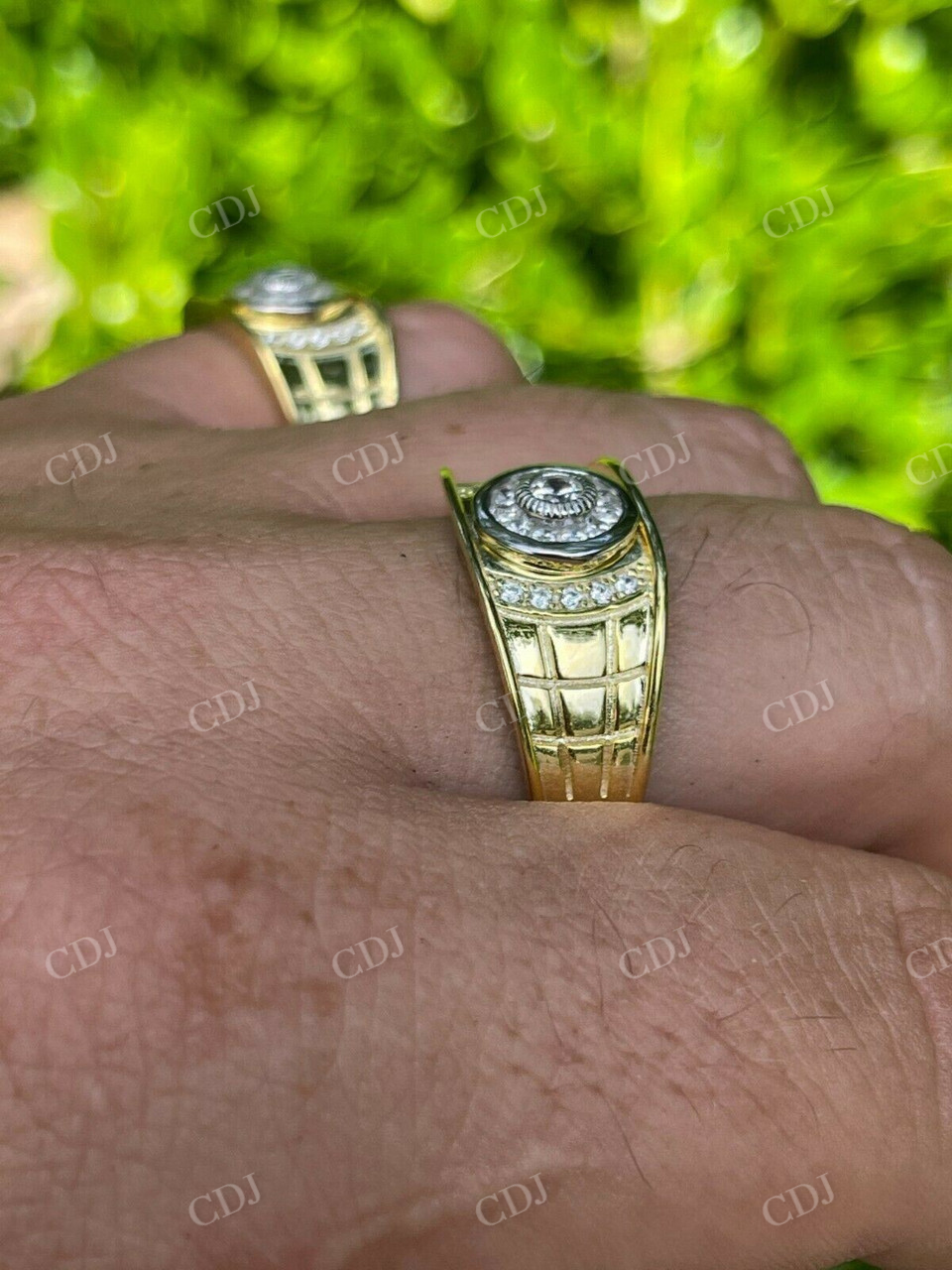 Men's Real Iced Out 14K Gold Diamond Ring  customdiamjewel   