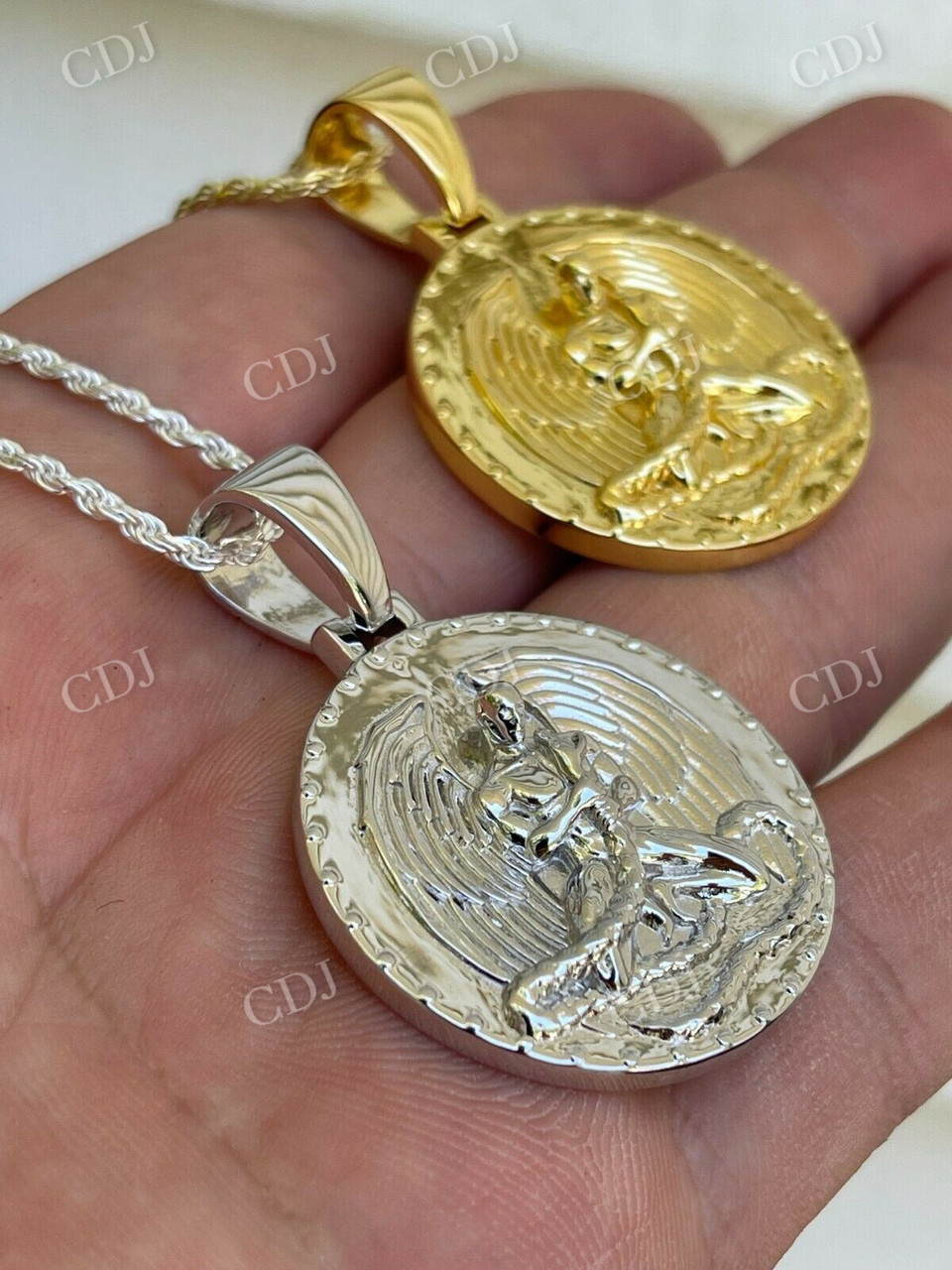 Plain Gold Euphanasia Tupac 2Pac Medallion Pendant  customdiamjewel   