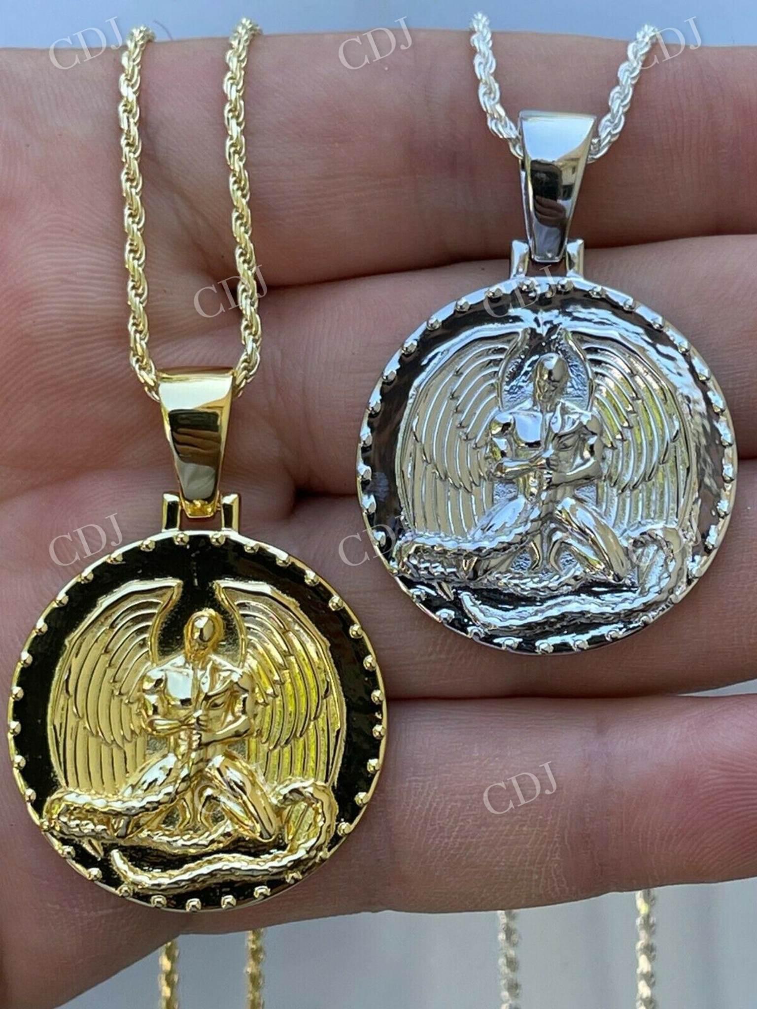 Plain Gold Euphanasia Tupac 2Pac Medallion Pendant  customdiamjewel   