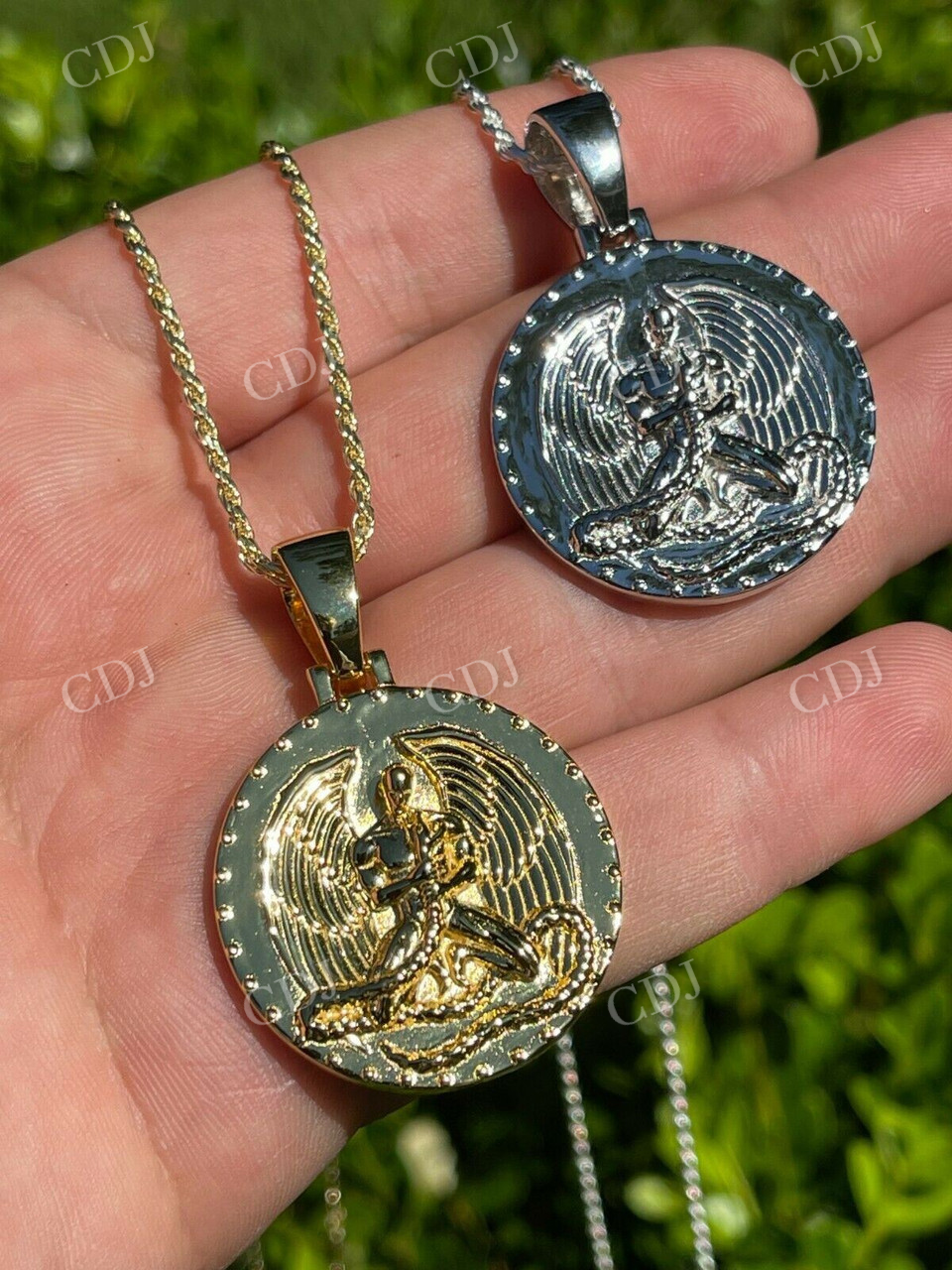 Plain Gold Euphanasia Tupac 2Pac Medallion Pendant  customdiamjewel   