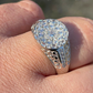 Iced Diamond Nugget Micro pave Ring  customdiamjewel   