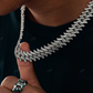 Stylish 18mm Moissanite Spiked Cuban Link Chain hip hop jewelry CustomDiamJewel