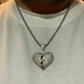 Broken Heart Diamond Hip Hop Iced Pendant  customdiamjewel   