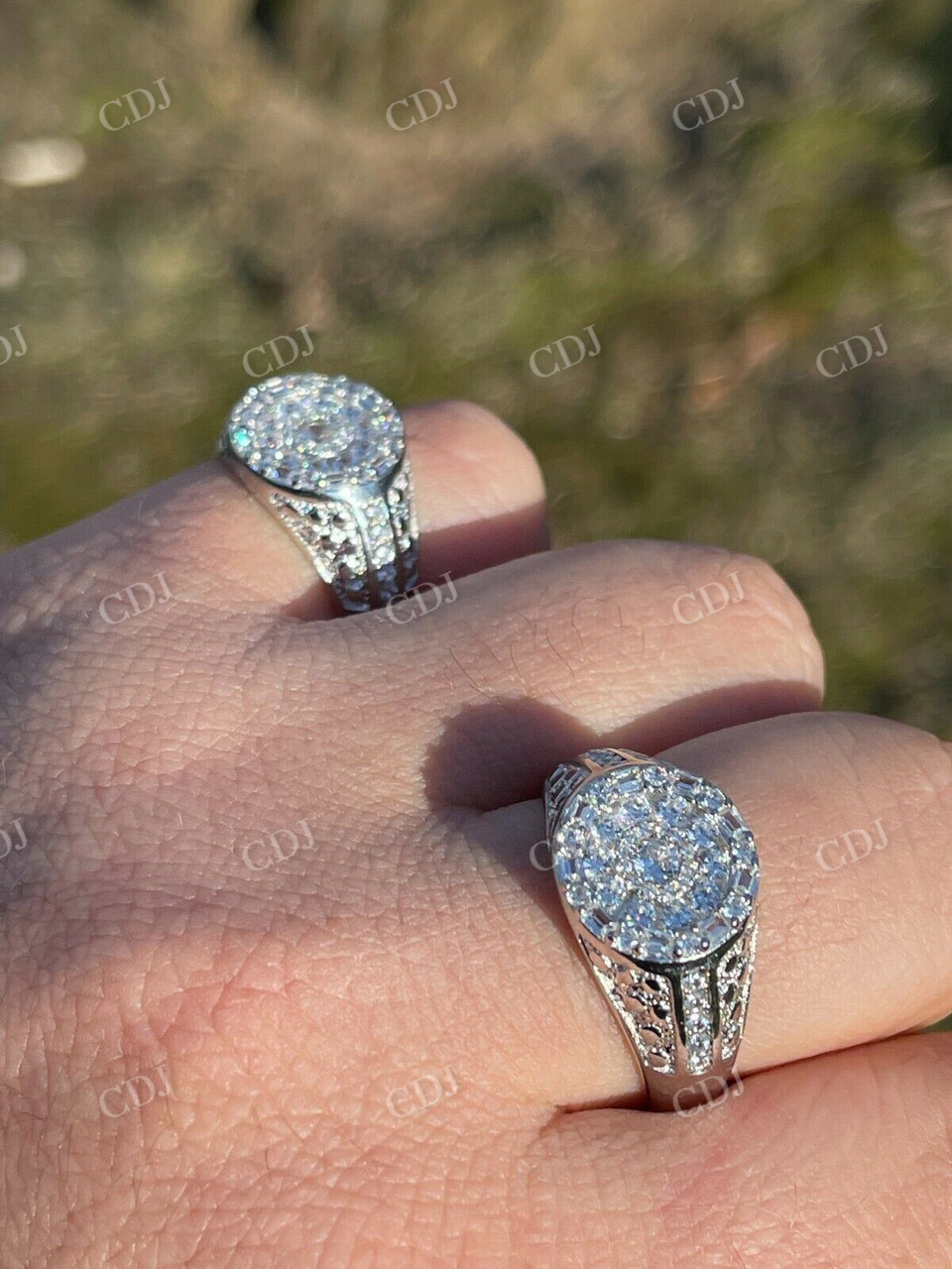 Iced Diamond Nugget Micro pave Ring  customdiamjewel   