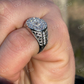 Iced Diamond Nugget Micro pave Ring  customdiamjewel   