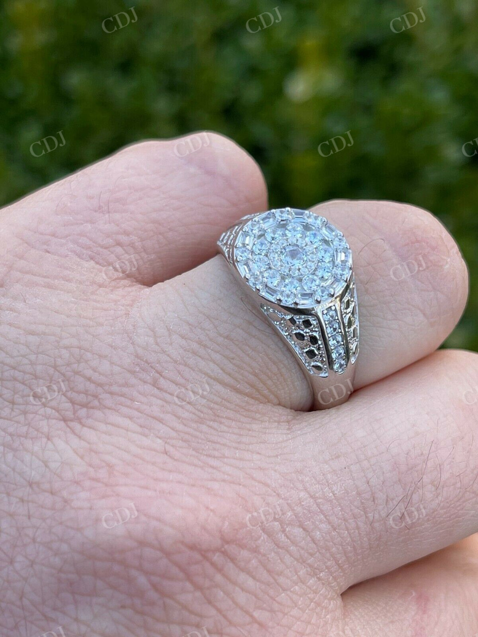 Iced Diamond Nugget Micro pave Ring  customdiamjewel   