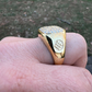 Mens Solid 14k Yellow Gold Hip Hop Diamond Ring  customdiamjewel   