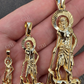 14k Gold Saint St Lazarus Mens Pendant  customdiamjewel   