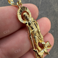 14k Gold Saint St Lazarus Mens Pendant  customdiamjewel   