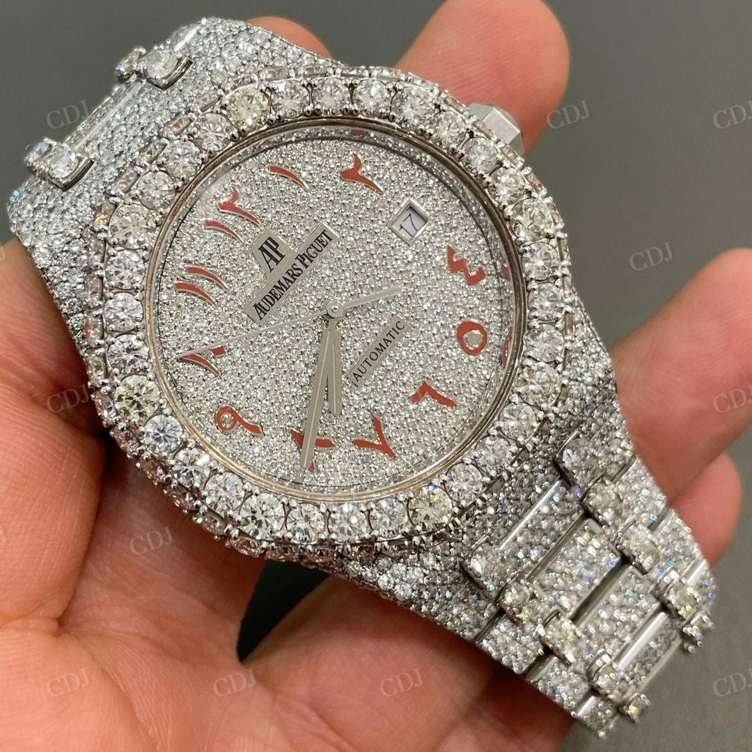 Fully Diamond AP Swiss Movement Watch  customdiamjewel   