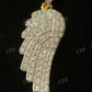 Round Diamond Angel Wing Gold Pendant  customdiamjewel   