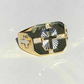 14k Solid Gold Cross Diamond Ring  customdiamjewel   