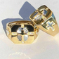 14k Solid Gold Cross Diamond Ring  customdiamjewel   