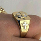 14k Solid Gold Cross Diamond Ring  customdiamjewel   