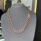 Rose Gold Plated Sterling Silver Link Chain Necklace hip hop jewelry CustomDiamJewel   