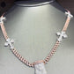 14K Rose Gold And White Gold Cross And Jesus Cuban link Chain hip hop jewelry CustomDiamJewel   