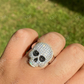 Hip Hop Skull Santa Muerte Iced Diamond Ring  customdiamjewel   