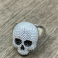 Hip Hop Skull Santa Muerte Iced Diamond Ring  customdiamjewel   