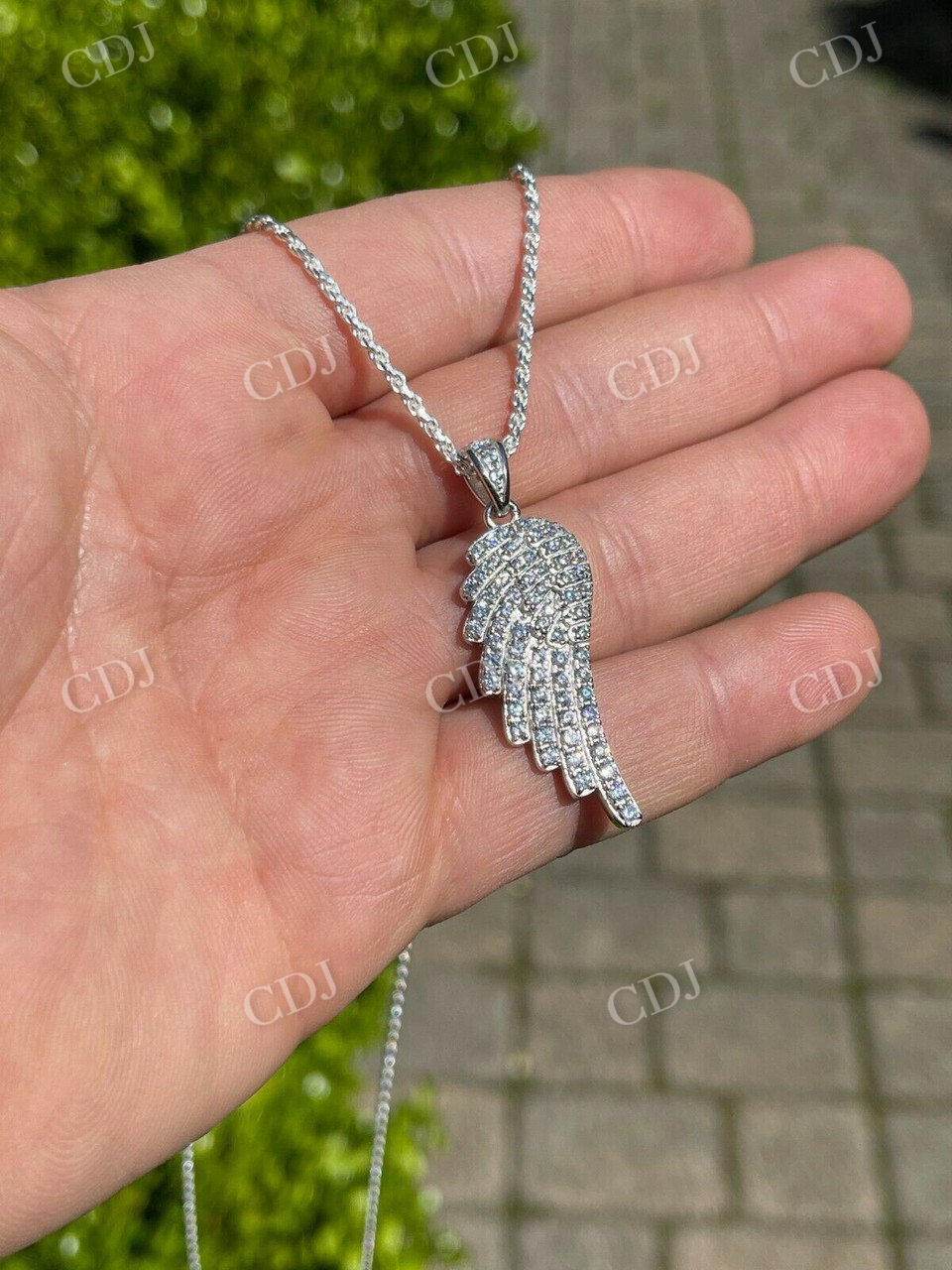 Angel Wing Diamond Hip Hop Pendant  customdiamjewel   